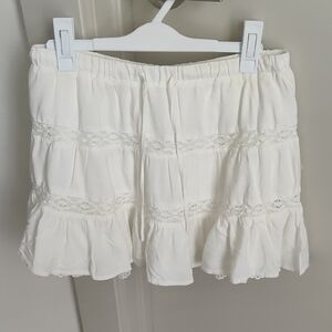 Aeropostale White Lace Mini Skirt